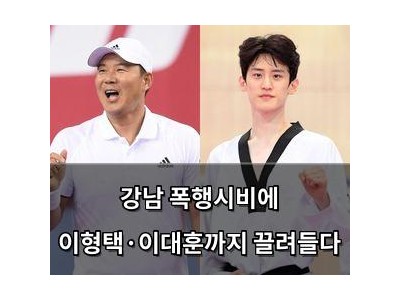 강남 폭행시비에 이형택·이대훈까지 끌려들다
