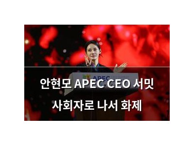 안현모 APEC CEO 서밋 사회자로 나서 화제