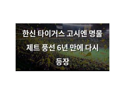 한신 타이거스 고시엔 명물 제트 풍선 6년 만에 다시 등장