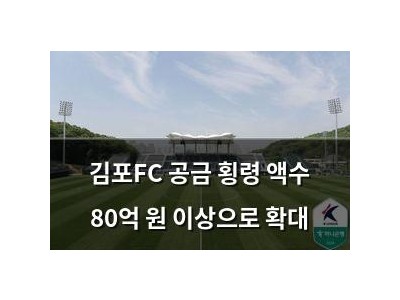 김포FC 공금 횡령 액수 80억 원 이상으로 확대
