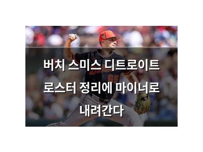 버치 스미스 디트로이트 로스터 정리에 마이너로 내려간다