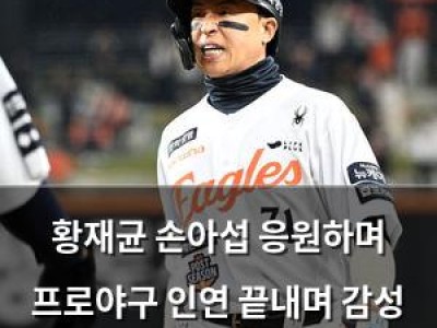황재균 손아섭 응원하며 프로야구 인연 끝내며 감성 터짐