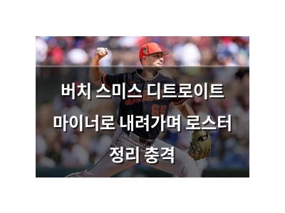 버치 스미스 디트로이트 마이너로 내려가며 로스터 정리 충격