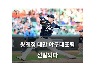 왕옌청 대만 야구대표팀 선발되다