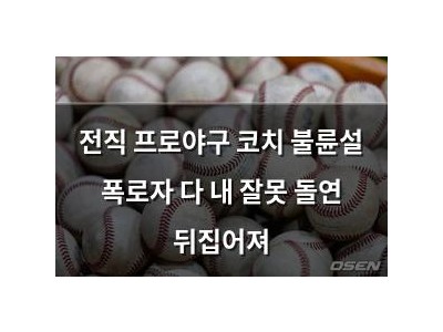 전직 프로야구 코치 불륜설 폭로자 다 내 잘못 돌연 뒤집어져