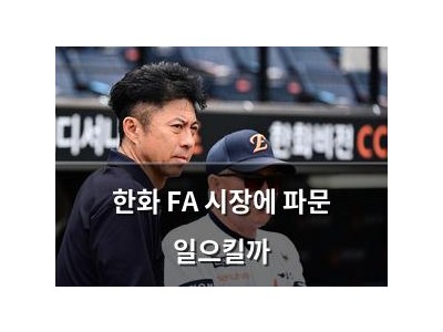 한화 FA 시장에 파문 일으킬까