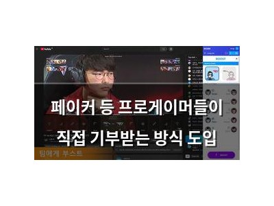 페이커 등 프로게이머들이 직접 기부받는 방식 도입